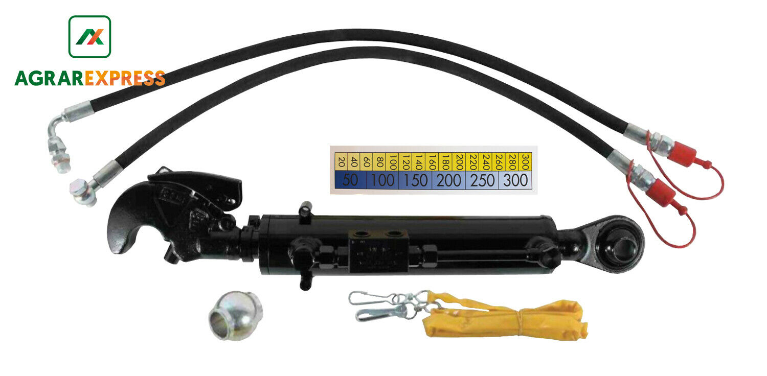 Hydraulischer Oberlenker Kat 2 mit Fanghaken 2 Hydraulikschlauch//Hydraulisch#